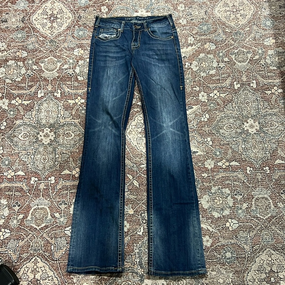 Cowgirl Tuff don’t fence me in Riding Jean 27x37